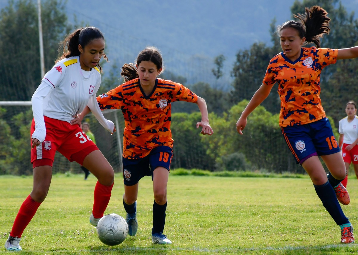 women playing soccer